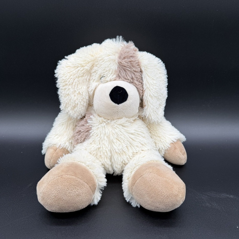 Warmies Puppy -Plush Brown White‎ Dog Microwavable Freezable Lavender Scented